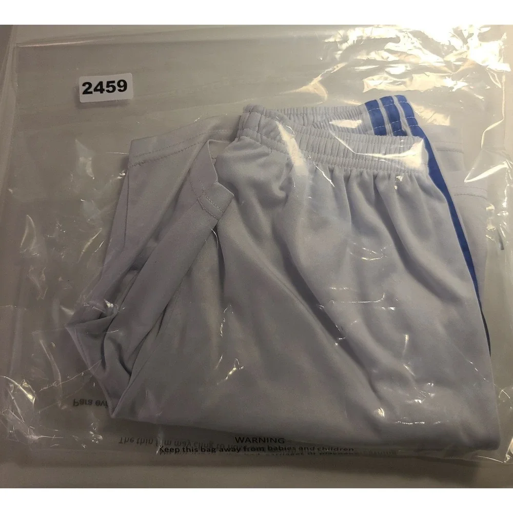 Adidas Tanzania Flag Soccer Shorts Men's White Blue Athletic Training Sporty